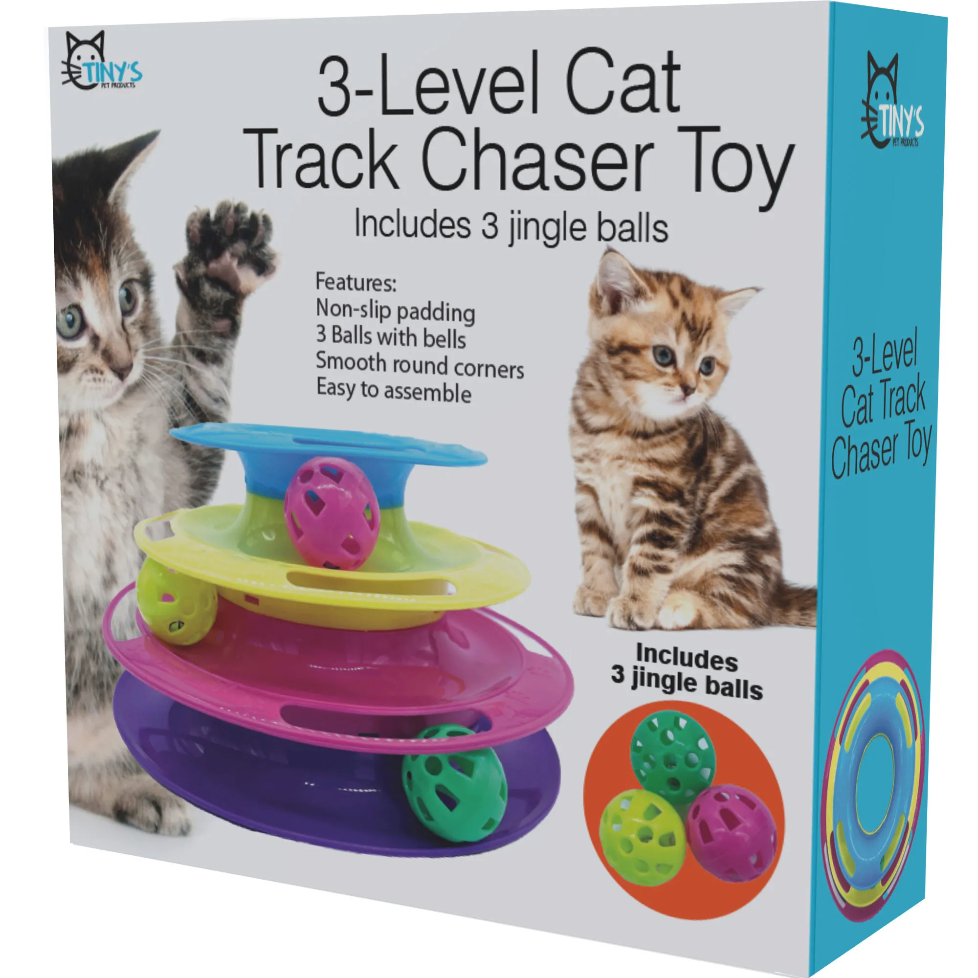 7.99 3 LEVEL CAT TRACK CHASER TOY